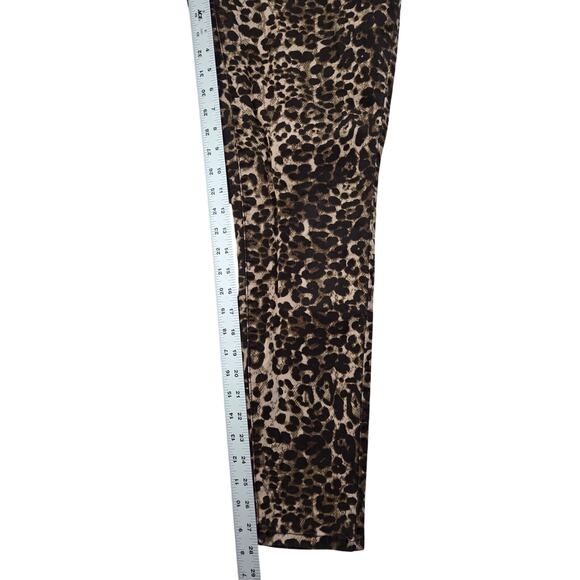 Jennifer Lopez Leopard Print Skinny Jeans -Size 12 Stretchy Party Cheetah - Picture 6 of 8